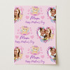 Personalised Wrapping Paper Mother's Day Mum Photo Bear Pink Hearts Gift Wrap