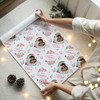 Personalised Wrapping Paper Mother's Day Mum Pink Flower Heart Photo Gift Wrap