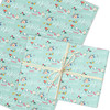 Personalised Wrapping Paper Mother's Day Mummy Floral Mint Green Gift Wrap