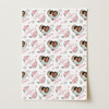 Personalised Wrapping Paper Mother's Day Mummy Pink Floral Heart Photo Gift Wrap