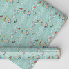 Personalised Wrapping Paper Mother's Day Nan Floral Mint Green Custom Gift Wrap