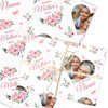 Personalised Wrapping Paper Mother's Day Nanna Pink Flower Heart Photo Gift Wrap