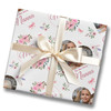 Personalised Wrapping Paper Mother's Day Nanna Pink Flower Heart Photo Gift Wrap