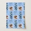 Personalised Wrapping Paper Mother's Day Photo Blue Flowers Heart Gift Wrap
