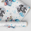 Personalised Wrapping Paper New Baby Blue Baby Boy Elephant Hello Gift Wrap