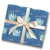 Personalised Wrapping Paper New Baby Blue Baby Boy Stork Custom Gift Wrap
