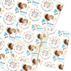 Personalised Wrapping Paper New Baby Blue Boy Hello Baby Heart Photo Gift Wrap