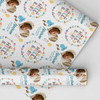 Personalised Wrapping Paper New Baby Blue Boy Hello Baby Heart Photo Gift Wrap