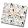 Personalised Wrapping Paper New Baby Blue Boy Hello Baby Heart Photo Gift Wrap