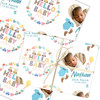 Personalised Wrapping Paper New Baby Blue Hello Baby Boy Photo Custom Gift Wrap