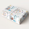 Personalised Wrapping Paper New Baby Blue Hello Heart Photo Baby Boy Gift Wrap