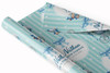 Personalised Wrapping Paper New Baby Blue Retro Baby Boy Custom Gift Wrap