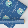 Personalised Wrapping Paper New Baby Blue Stork Baby Boy Custom Gift Wrap