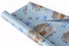 Personalised Wrapping Paper New Baby Boy Photo Blue Flowers Banner Gift Wrap