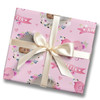 Personalised Wrapping Paper New Baby Girl Photo Pink Flowers Banner Gift Wrap