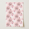 Personalised Wrapping Paper New Baby Pink Baby Gilr Pram Custom Gift Wrap