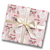 Personalised Wrapping Paper New Baby Pink Baby Gilr Pram Custom Gift Wrap