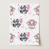 Personalised Wrapping Paper New Baby Pink Elephant Hello Baby Girl Gift Wrap
