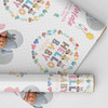Personalised Wrapping Paper New Baby Pink Hello Baby Girl Heart Photo Gift Wrap