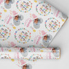 Personalised Wrapping Paper New Baby Pink Hello Heart Photo Baby Girl Gift Wrap