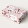 Personalised Wrapping Paper New Baby Pink Retro Baby Gilr Pram Custom Gift Wrap