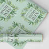 Personalised Wrapping Paper New Home Green Leaves Custom Gift Wrap