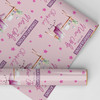 Personalised Wrapping Paper New Job Congratulations Female Pink Desk Office Job