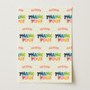 Personalised Wrapping Paper Thank You Bright Custom Gift Wrap