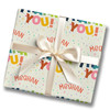 Personalised Wrapping Paper Thank You Colourful Custom Gift Wrap
