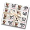 Personalised Wrapping Paper Thank You Cute Teddy Bear Custom Gift Wrap