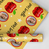 Personalised Wrapping Paper Thank You Teacher Photo Very Best Red Apple Yellow