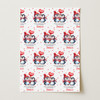 Personalised Wrapping Paper Valentine's Day Fiancée Cute Penguin Gift-Wrap