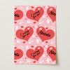 Personalised Wrapping Paper Valentine's Day Funny Rude Red Hearts Gift Wrap