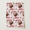 Personalised Wrapping Paper Valentine's Day Heart Photo Doodles I Love You