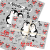 Personalised Wrapping Paper Valentine's Day Penguin Couple Doodles I Love You