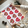 Personalised Wrapping Paper Valentine's Day Photo Red Hearts Brush Gift Wrap