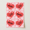 Personalised Wrapping Paper Valentine's Day Rude Funny Red Hearts Gift Wrap