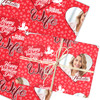 Personalised Wrapping Paper Valentine's Day Wife Heart Photo Cupid Gift Wrap