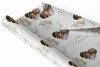Personalised Wrapping Paper Wedding Day Floral Just Married Heart Photo White