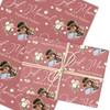 Personalised Wrapping Paper Wedding Day Floral Just Married Photo Gift Wrap