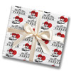 Personalised Wrapping Paper Wedding Day Mr Mrs Red Heart Just Married Gift Wrap