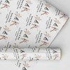 Personalised Wrapping Paper Wedding Day Name Initials Custom Gift Wrap