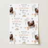 Personalised Wrapping Paper Wedding Day Photo Ring Cake Balloons Gift Wrap