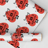 Personalised Wrapping Paper Wedding Day Red Heart Wedding Date Custom Gift Wrap