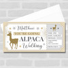 Alpaca Walking Stars Gold Personalised Gift Voucher Surprise Ticket
