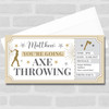 Axe Throwing Stars Gold Personalised Gift Voucher Surprise Ticket