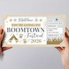 Boomtown Festival Stars Gold Personalised Gift Voucher Surprise Ticket