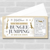 Bungee Jumping Stars Gold Personalised Gift Voucher Surprise Ticket
