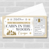 Cabin In The Woods Escape Personalised Gift Voucher Surprise Trip Holiday Ticket