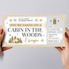 Cabin In The Woods Escape Personalised Gift Voucher Surprise Trip Holiday Ticket